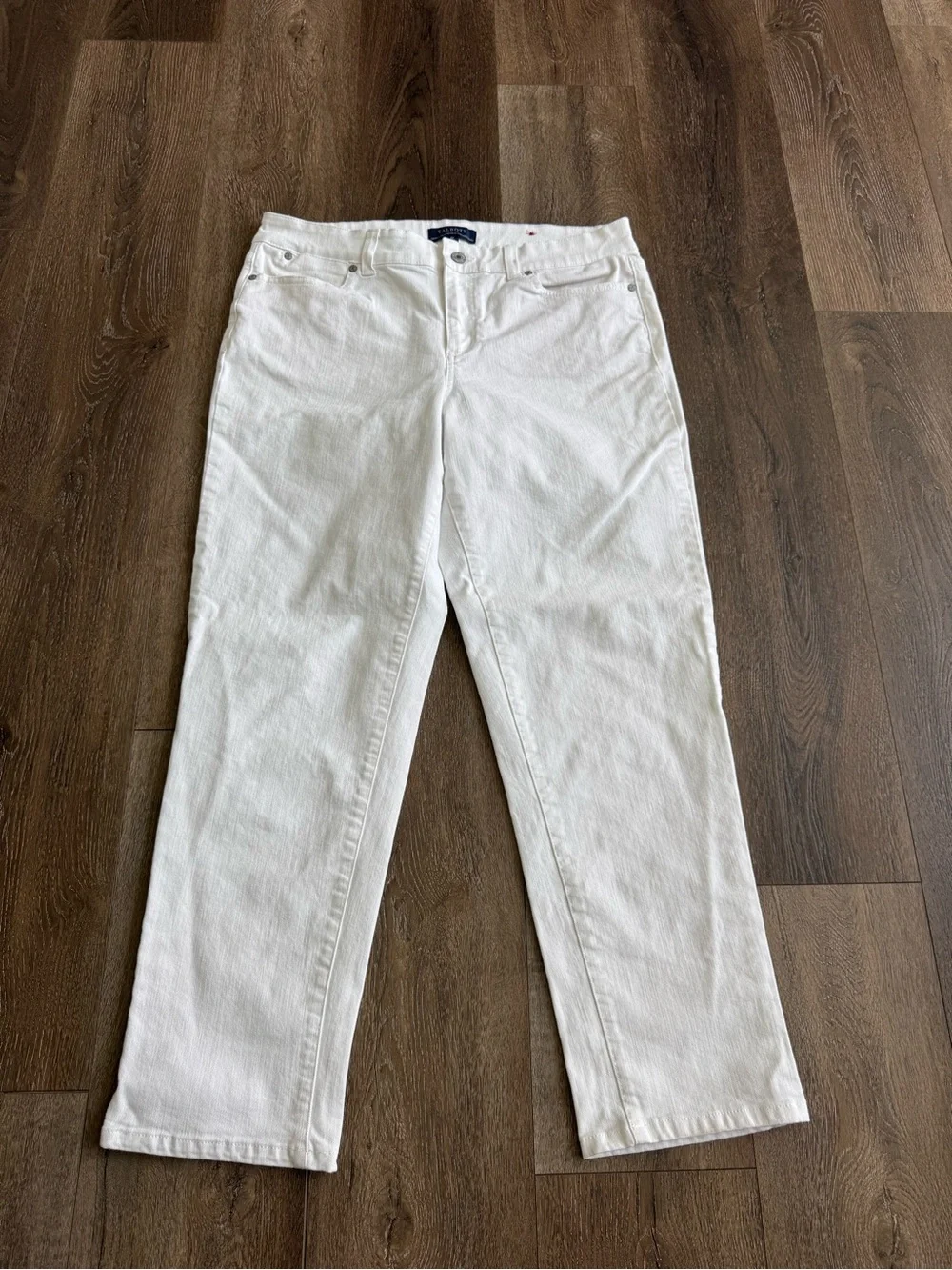 Talbots Women’s White Straight-Leg Jeans Size 12